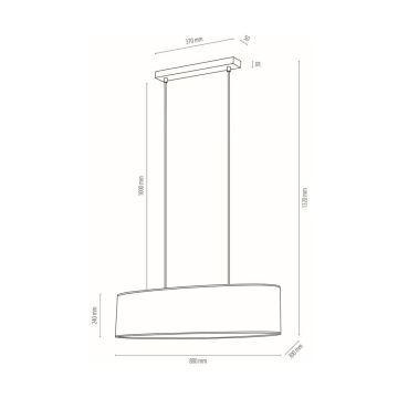 Πολύφωτο με συρματόσχοινο BOHO 2xE27/40W/230V δρυς