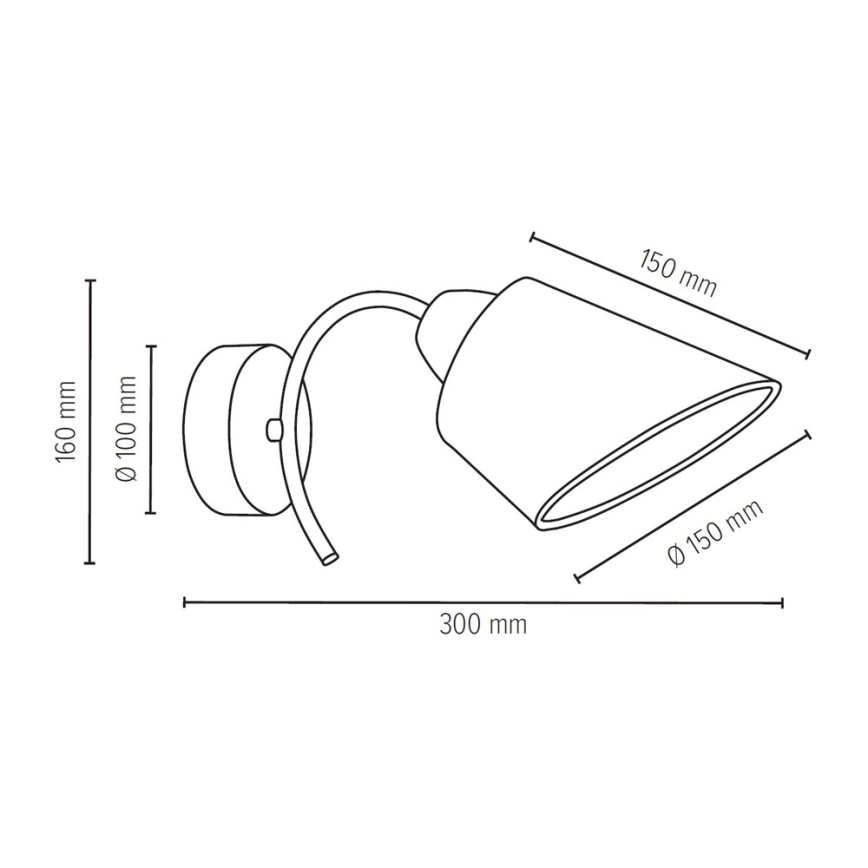 Φως τοίχου METTE 1xE27/40W/230V