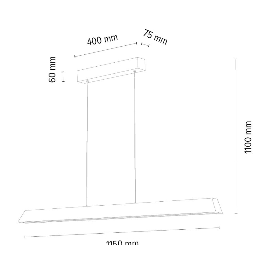 Led Dimmable κρεμαστό φωτιστικό οροφής DEROTT 3xLED/14W/230V δρυς – FSC πιστοποιημένο