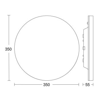 Steinel 067755 - Ντιμαριζόμενο LED Φωτιστικό οροφής με αισθητήρα RS PRO R20 PLUS 15,86W/230V IP40 3000K