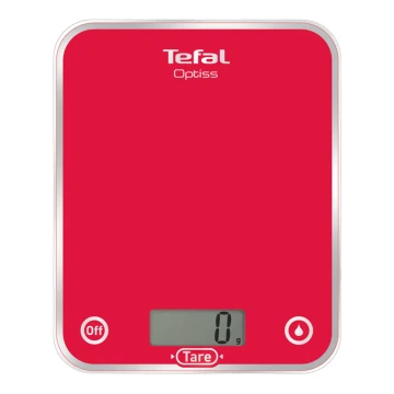 Tefal - Kitchen scale RASPBERRY 2xAAA κόκκινο