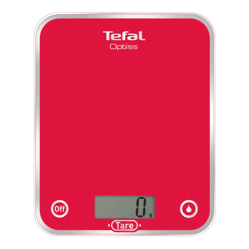 Tefal - Kitchen scale RASPBERRY 2xAAA κόκκινο