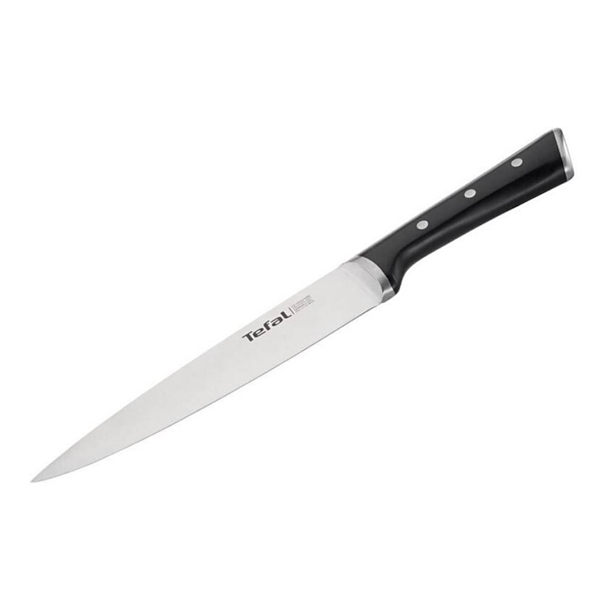 Tefal - Stainless steel carving knife ICE FORCE 20 cm χρώμιο/μαύρο