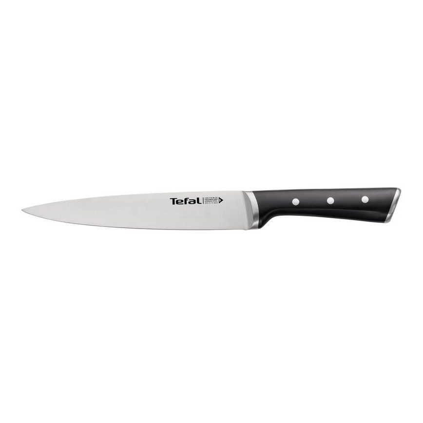 Tefal - Stainless steel carving knife ICE FORCE 20 cm χρώμιο/μαύρο