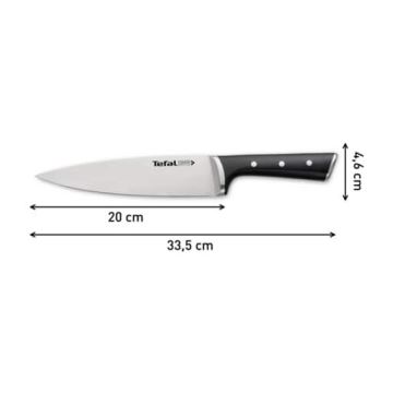 Tefal - Stainless steel knife chef ICE FORCE 20 cm χρώμιο/μαύρο