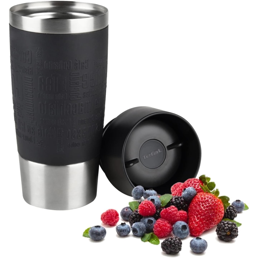 Tefal - Travel mug 360 ml TRAVEL MUG ανοξείδωτο ατσάλι/μαύρο