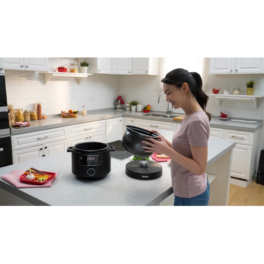 Tefal -  Ηλεκτρική χύτρα ταχύτητας TURBO CUISINE 4,8 l 1090W/230V μαύρο