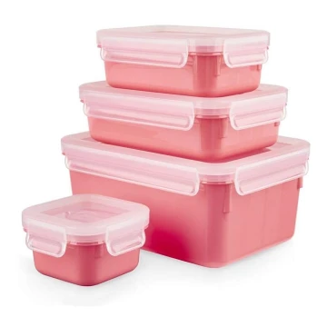Tefal - Σετ of food containers 4 τμχ MSEAL COLOR ροζ