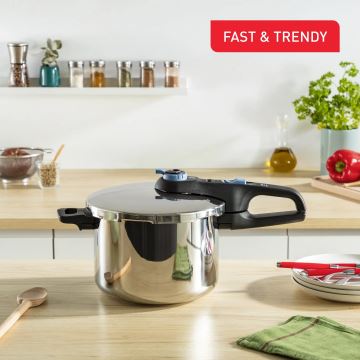 Tefal - Σετ χύτρες ταχύτητας 4/6 l SECURE TRENDY από ανοξείδωτο ατσάλι