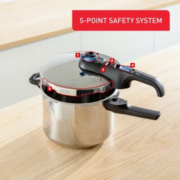 Tefal - Σετ χύτρες ταχύτητας 4/6 l SECURE TRENDY από ανοξείδωτο ατσάλι