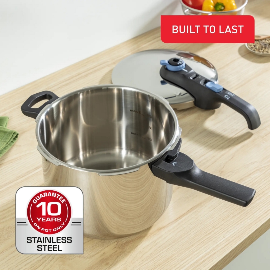 Tefal - Σετ χύτρες ταχύτητας 4/6 l SECURE TRENDY από ανοξείδωτο ατσάλι