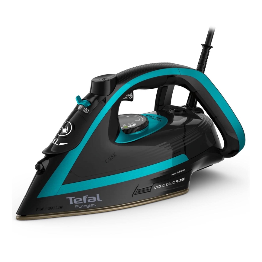 Tefal -  Σίδερο ατμού PUREGLISS 3000W/230V τιρκουάζ/μαύρο