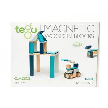 TEGU - Μαγνητικό παιχνίδι κατασκευών Blue 42 τμχ