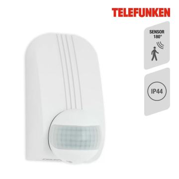 Telefunken 306506TF - Αισθητήρας κίνησης εξωτερικού χώρου 180° IP44 λευκό