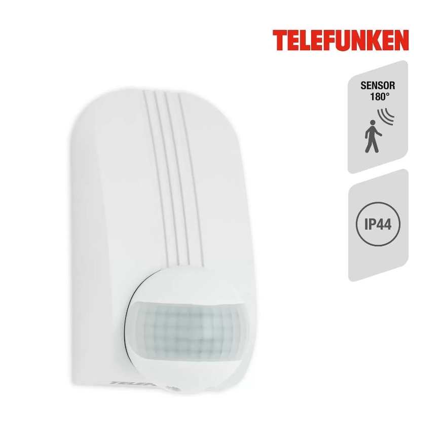 Telefunken 306506TF - Αισθητήρας κίνησης εξωτερικού χώρου 180° IP44 λευκό