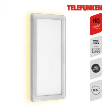 Telefunken 313604TF - Επιτοίχιο φωτιστικό εξωτερικού χώρου LED LED/16W/230V IP44 ασήμι