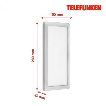 Telefunken 313604TF - Επιτοίχιο φωτιστικό εξωτερικού χώρου LED LED/16W/230V IP44 ασήμι