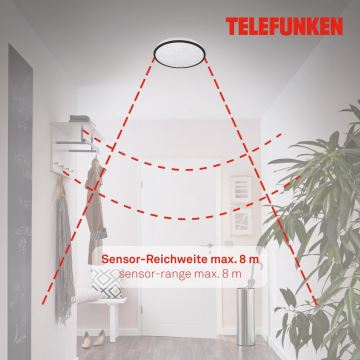 Telefunken 318305TF - Φωτιστικό οροφής μπάνιου LED με αισθητήρα LED/16W/230V IP44 διάμετρος 28 cm