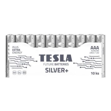 Tesla Batteries - 10 τμχ Αλκαλική μπαταρία AAA SILVER+ 1,5V 1300 mAh