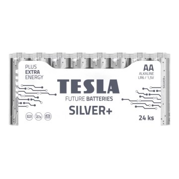 Tesla Batteries - 24 τμχ Αλκαλική μπαταρία AA SILVER+ 1,5V 2900 mAh