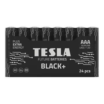 Tesla Batteries - 24 τμχ Αλκαλική μπαταρία AAA BLACK+ 1,5V 1200 mAh