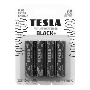 Tesla Batteries - 4 τμχ Αλκαλική μπαταρία AA BLACK+ 1,5V 2800 mAh