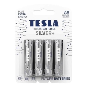 Tesla Batteries - 4 τμχ Αλκαλική μπαταρία AA SILVER+ 1,5V 2900 mAh