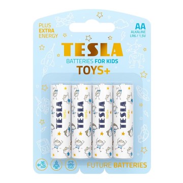 Tesla Batteries - 4 τμχ Αλκαλική μπαταρία AA TOYS+ 1,5V 2900 mAh