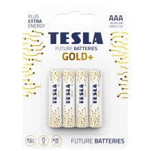 Tesla Batteries - 4 τμχ Αλκαλική μπαταρία AAA GOLD+ 1,5V 1350 mAh