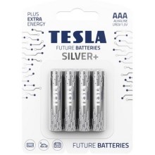 Tesla Batteries - 4 τμχ Αλκαλική μπαταρία AAA SILVER+ 1,5V 1300 mAh