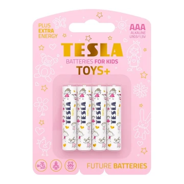 Tesla Batteries - 4 τμχ Αλκαλική μπαταρία AAA TOYS+ 1,5V 1300 mAh