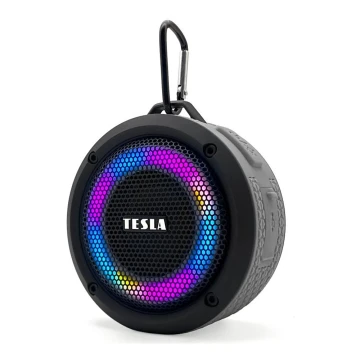 TESLA Electronics - LED RGB Ασύρματο ηχείο 5W/1200 mAh/3,7V IPX7 γκρι