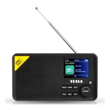 TESLA Electronics - Επιτραπέζιο Ραδιόφωνο DAB+ FM 5W/1800 mAh μαύρο