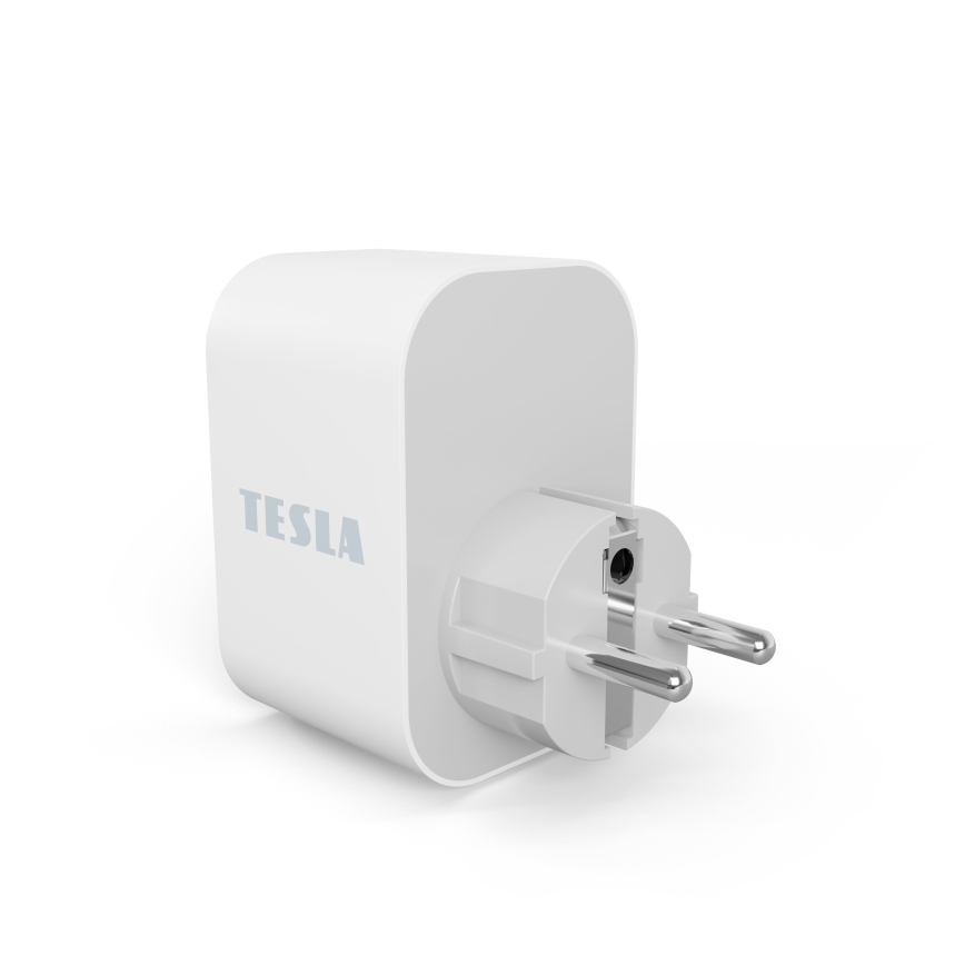 TESLA Smart - Έξυπνη πρίζα 3680W/230V/16A Type F/E 2xUSB-A + 1xUSB-C Wi-Fi