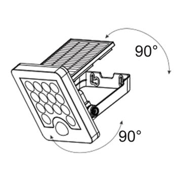 Top Light - Ηλιακός προβολέας τοίχου LED με αισθητήρα HELEON S LED/5W/3,7V IP65 4000K