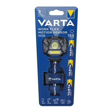 Varta 18648101421 - Φακός κεφαλής LED Dimmable με αισθητήρα WORK FLEX LED/3xAAA IP54