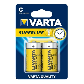 Varta 2014 - 2 τμχ Μπαταρία ψευδαργύρου-άνθρακα SUPERLIFE C 1,5V