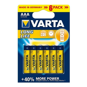 Varta 4103 - 6 τμχ Αλκαλική μπαταρία LONGLIFE EXTRA AAA 1,5V