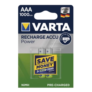 Varta 5703301402 - 2 τμχ Επαναφορτιζόμενη μπαταρία RECHARGE AAA 1,2V