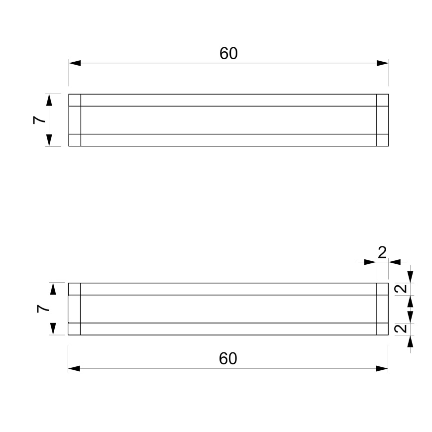 Wall towel holder 7x60 cm λευκό