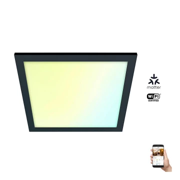 WiZ - LED Dimmable φωτιστικό οροφής SUPERSLIM LED/12W/230V 2700-6500K Wi-Fi μαύρο