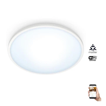 WiZ - LED Dimmable φωτιστικό οροφής SUPERSLIM LED/16W/230V 2700-6500K Wi-Fi λευκό