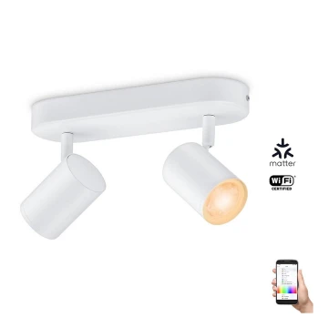 WiZ - LED RGBW Dimmable σποτ IMAGEO 2xGU10/4,9W/230V 2200-6500K Wi-Fi CRI 90 λευκό