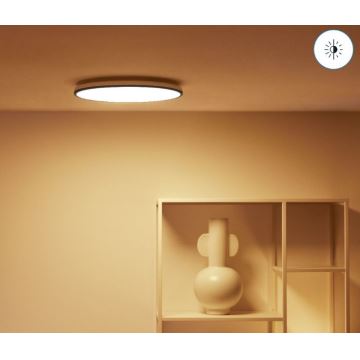 WiZ - LED RGBW Dimmable φωτιστικό οροφής RUNE LED/21W/230V 2200-6500K Wi-Fi μαύρο