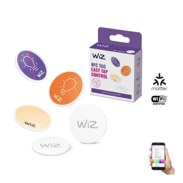WiZ - NFC Self -Χειριστήριο ελέγχου φωτισμού ασύρματο 4 τμχ