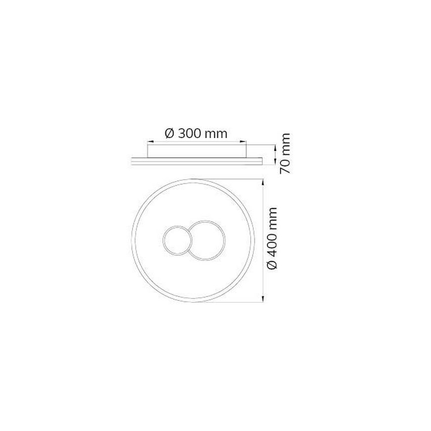 Wofi 11246 - LED Dimmable φωτιστικό οροφής NADRA LED/27W/230V