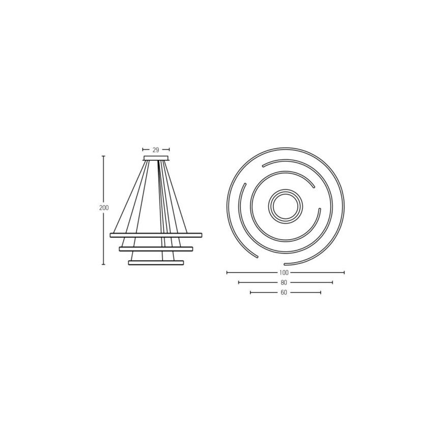 Zambelis 2015 - Led Dimmable κρεμαστό φωτιστικό οροφής LED/120W/230V καφέ