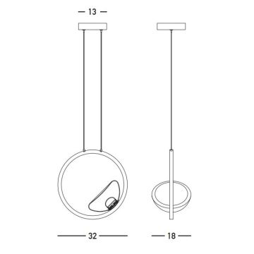 Zambelis 23028 - Led Dimmable κρεμαστό φωτιστικό οροφής LED/7W/230V 3000K χρυσαφί