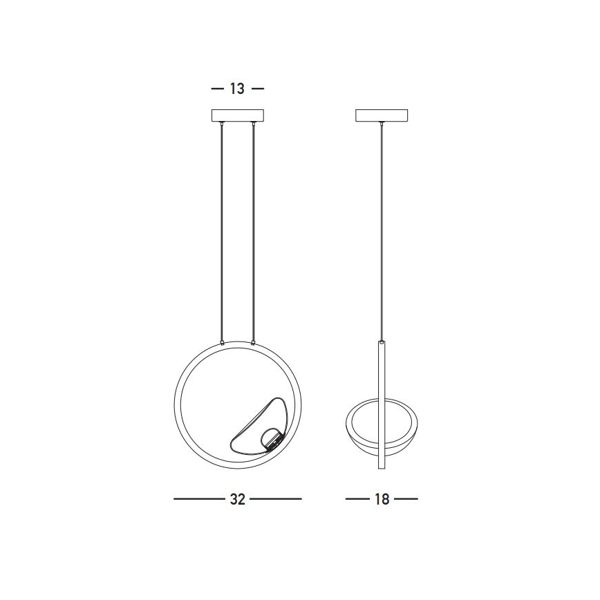 Zambelis 23028 - Led Dimmable κρεμαστό φωτιστικό οροφής LED/7W/230V 3000K χρυσαφί