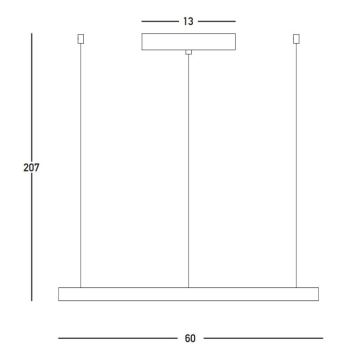 Zambelis 23032 - Led Dimmable κρεμαστό φωτιστικό οροφής LED/28W/230V 3000K διάμετρος 60 cm χρυσαφί